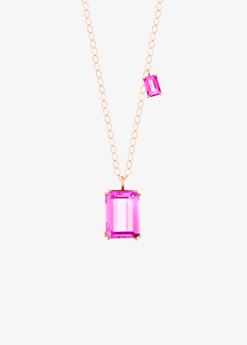 duo cocktail pink topaz necklace