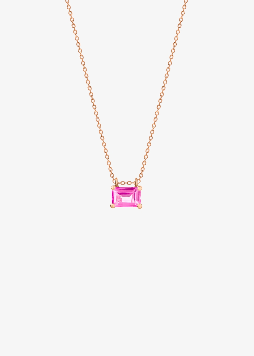 mini cocktail pink topaz on chain