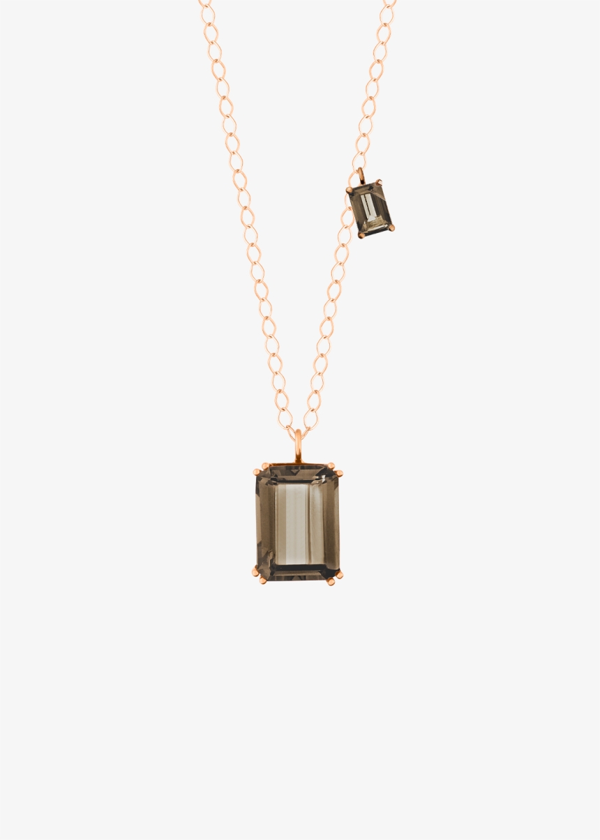 duo cocktail smoky quartz necklace