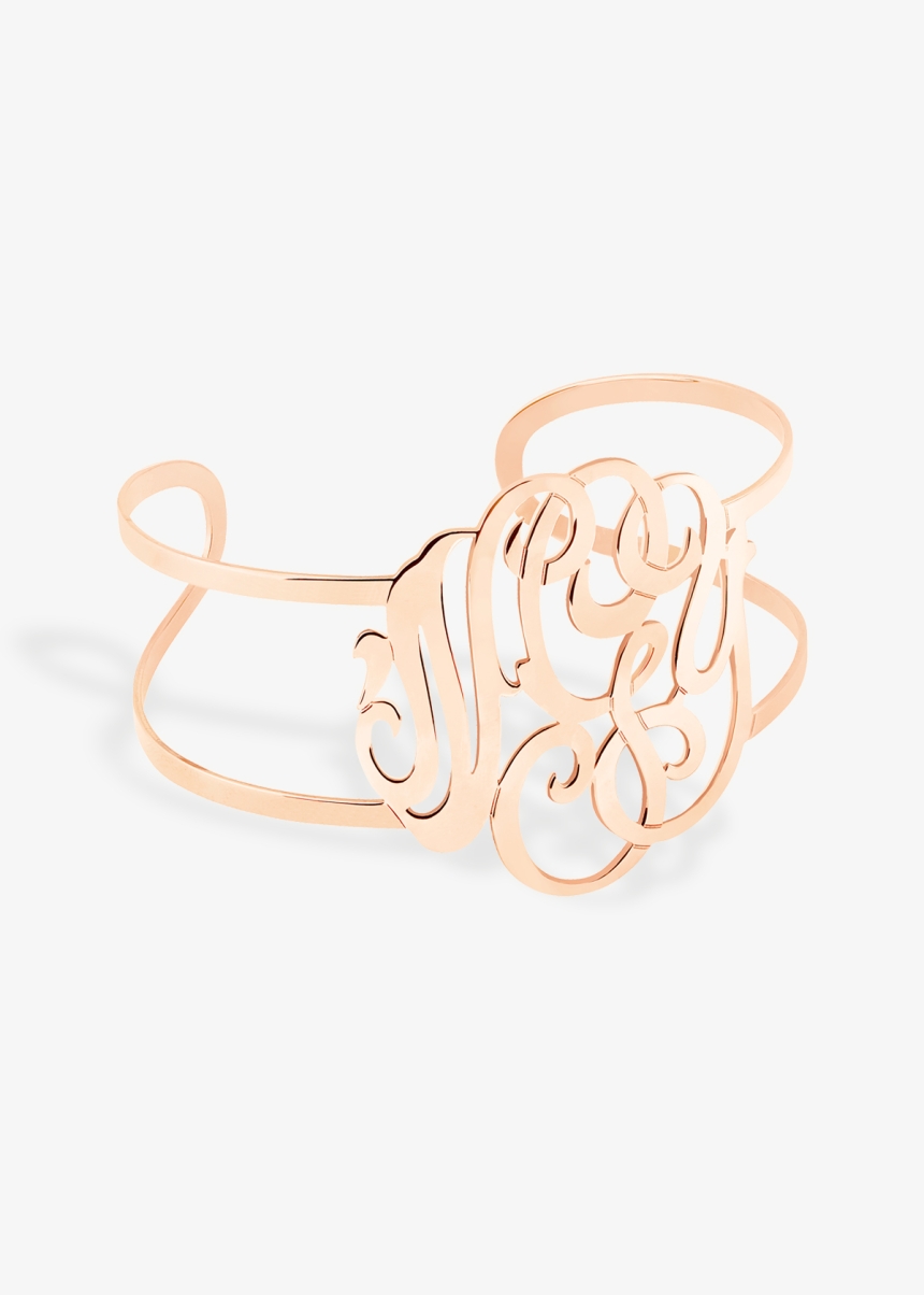 large lace monogram cuff