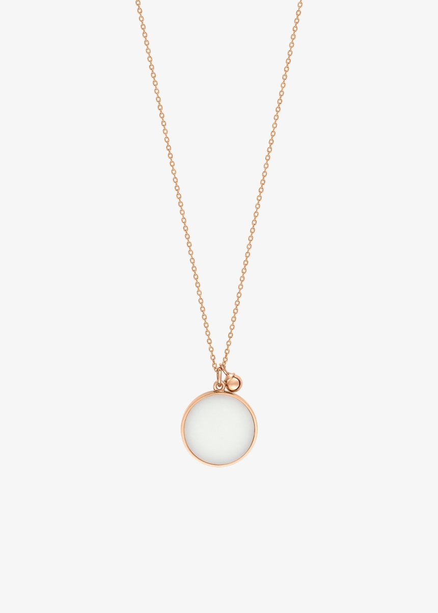 ever white agate disc on chain