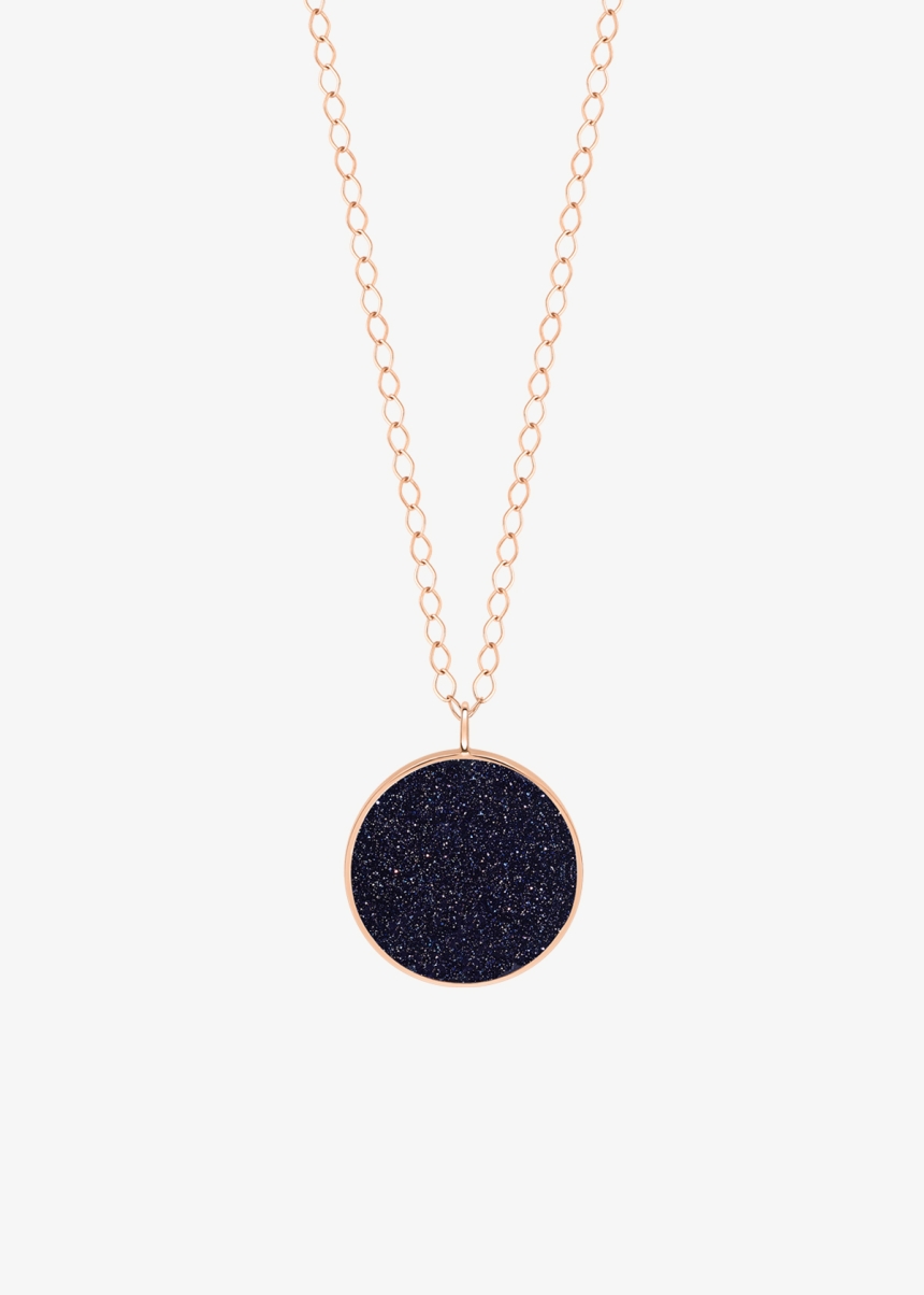 jumbo ever blue sandstone disc on chain