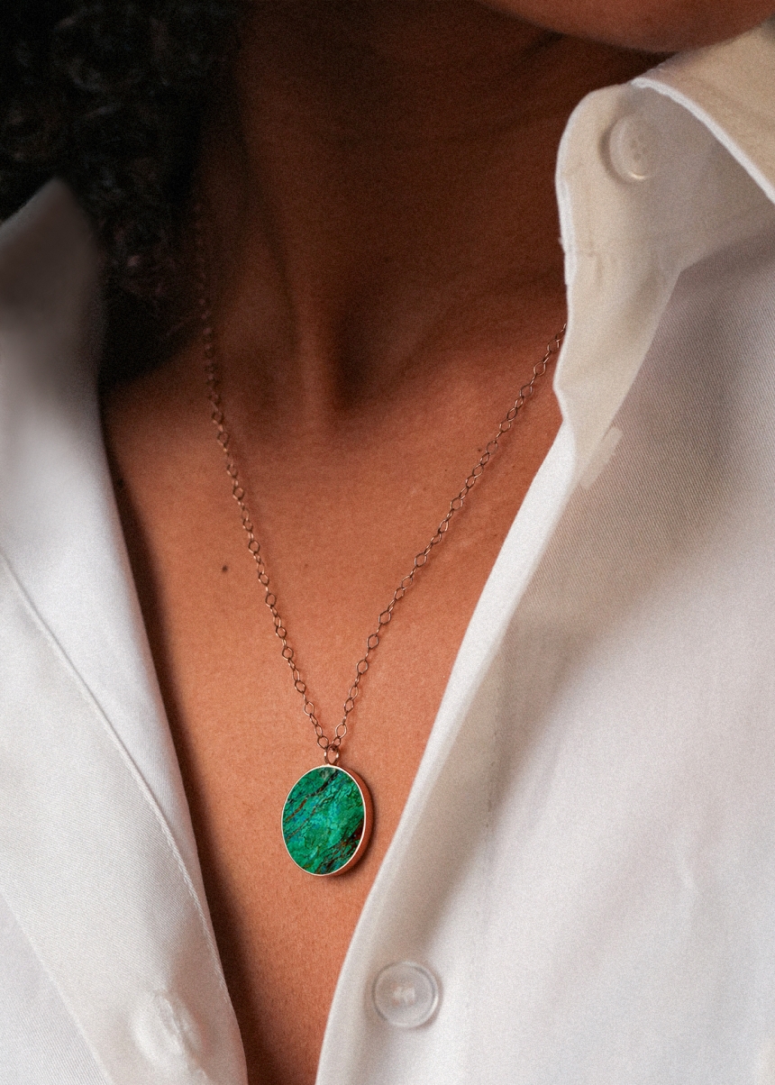 jumbo ever chrysocolle disc on chain