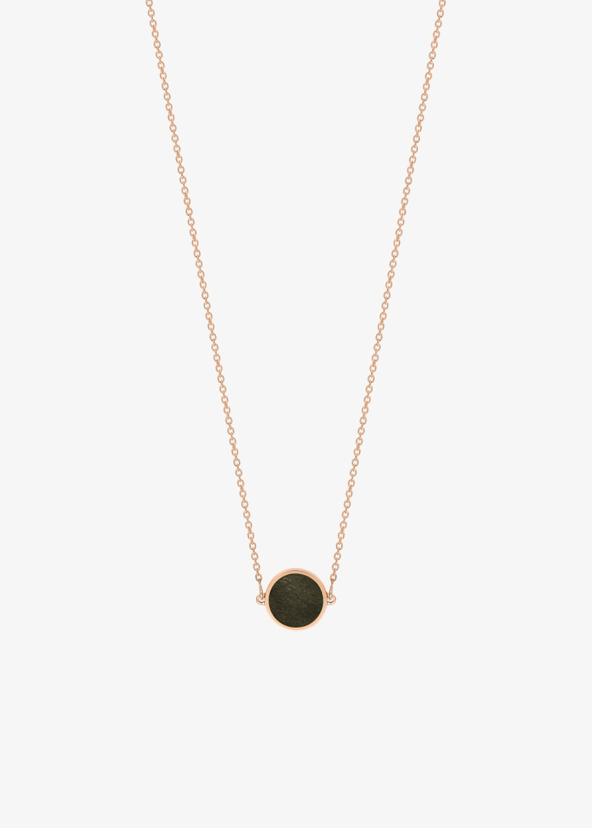 mini ever golden obsidian disc necklace