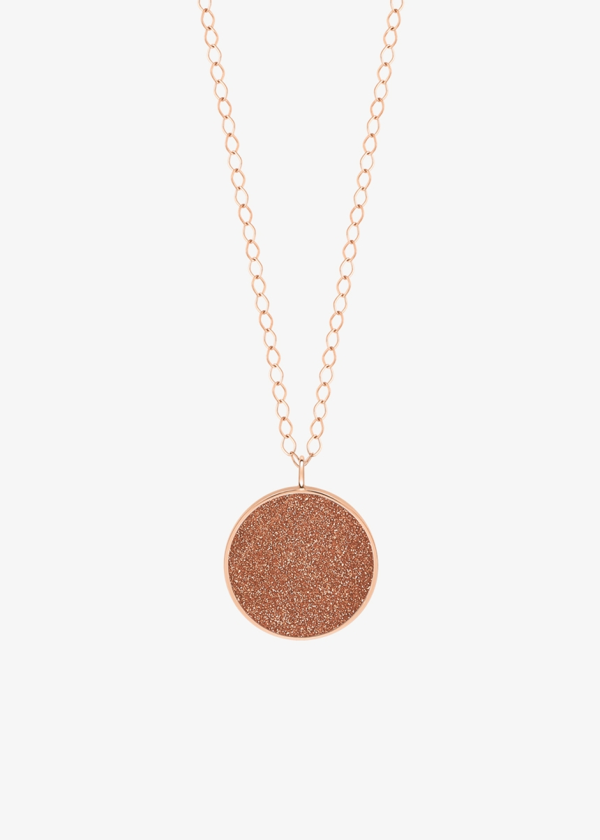 jumbo ever gold sandstone disc on chain