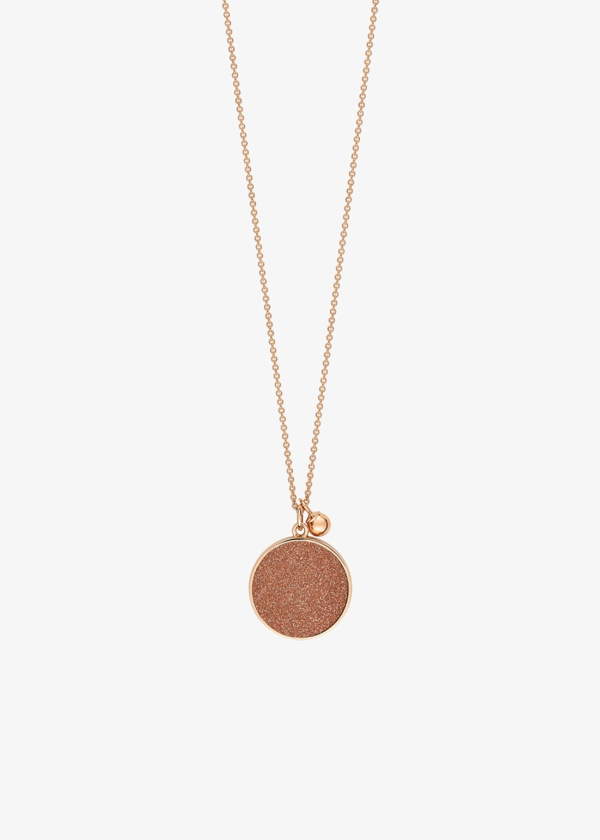 ever gold sandstone disc on chain