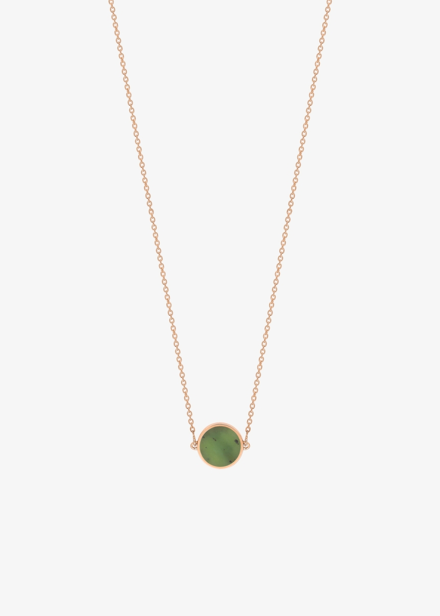 mini ever jade disc necklace