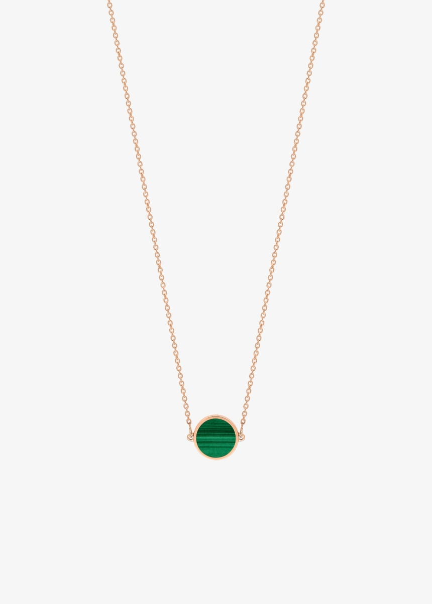mini ever malachite disc necklace