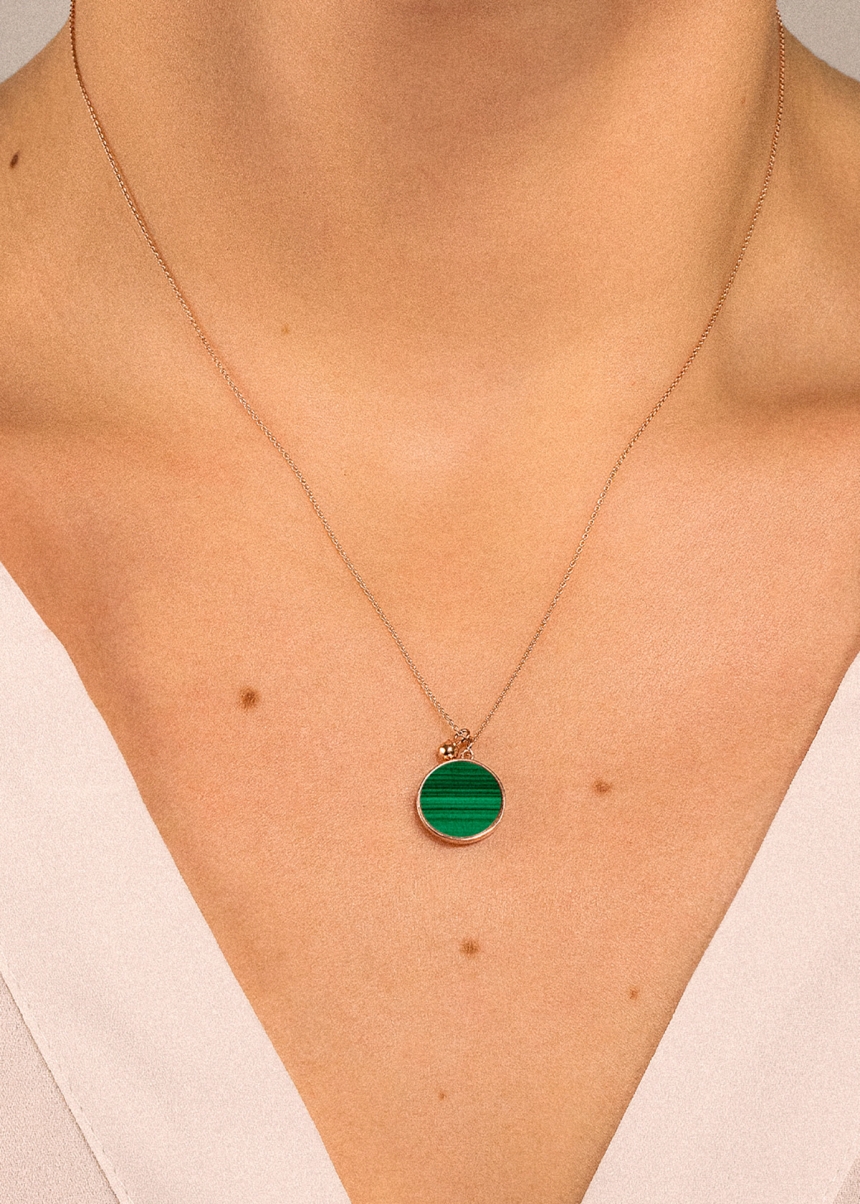 ever malachite disc on chain