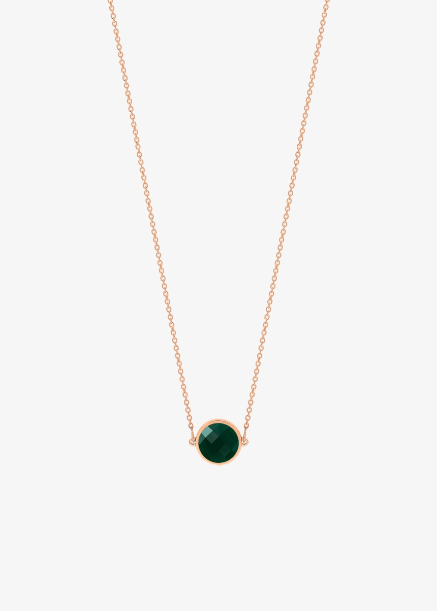 mini pixie ever green agate disc necklace