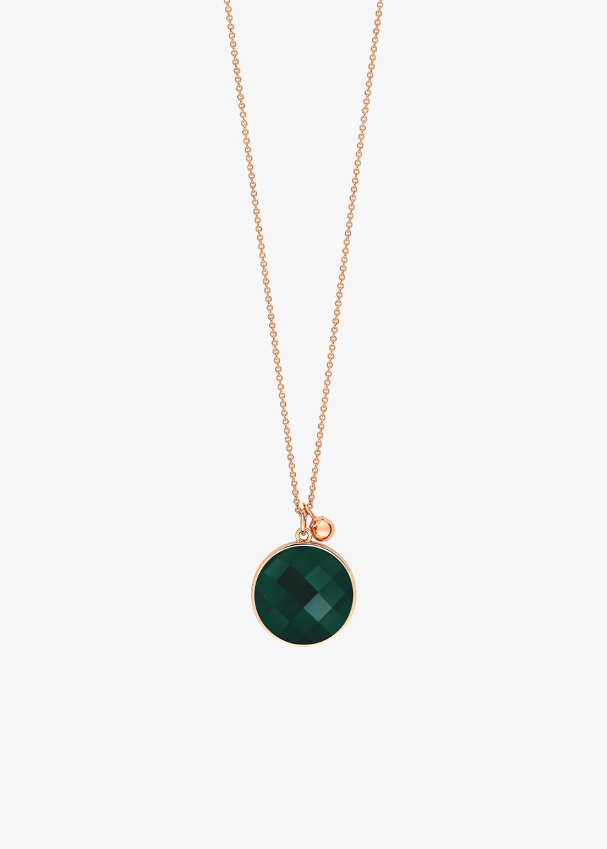 pixie ever green agate disc on chain