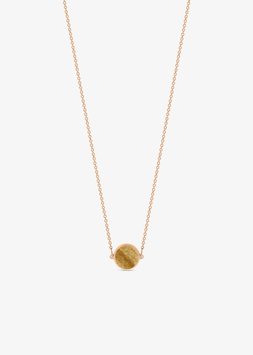 mini ever picture jasper disc necklace