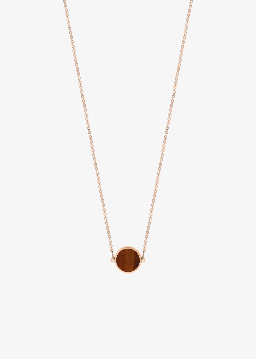 mini ever tiger eye disc necklace