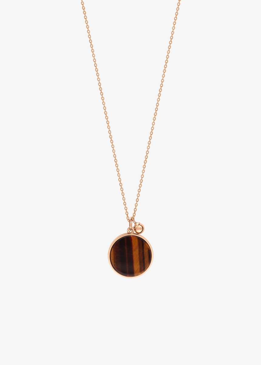 ever tiger eye disc on chain