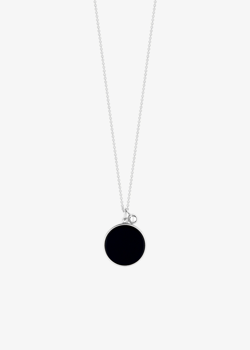 ever onyx white gold disc on chain