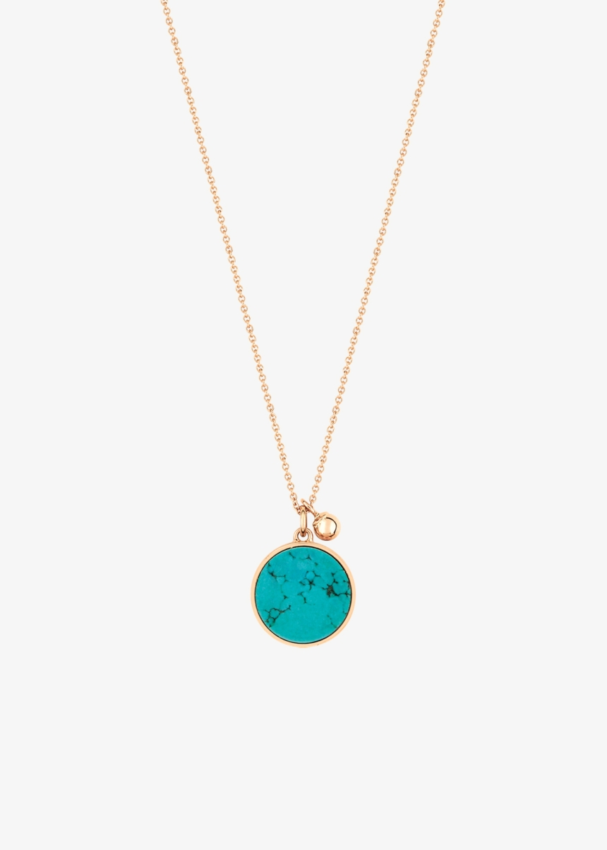 ever turquoise disc on chain