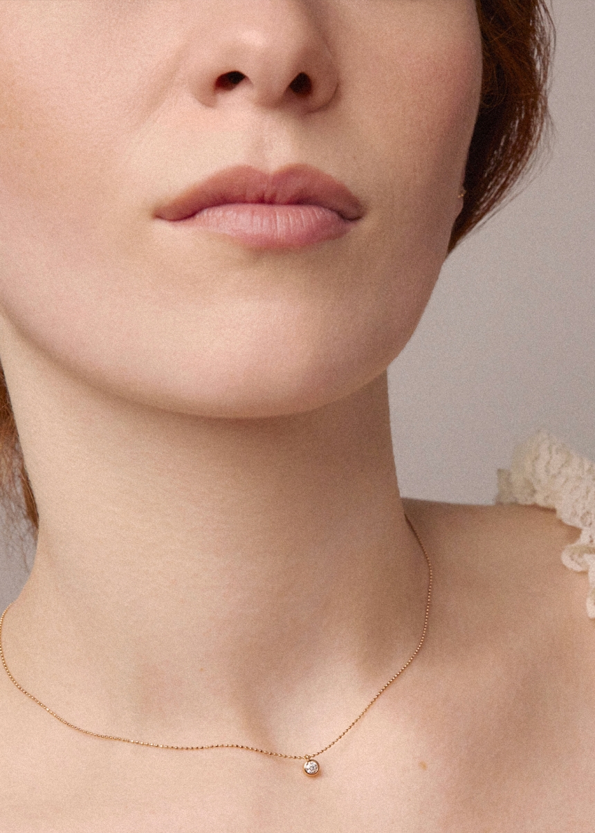 lonely diamond on chain