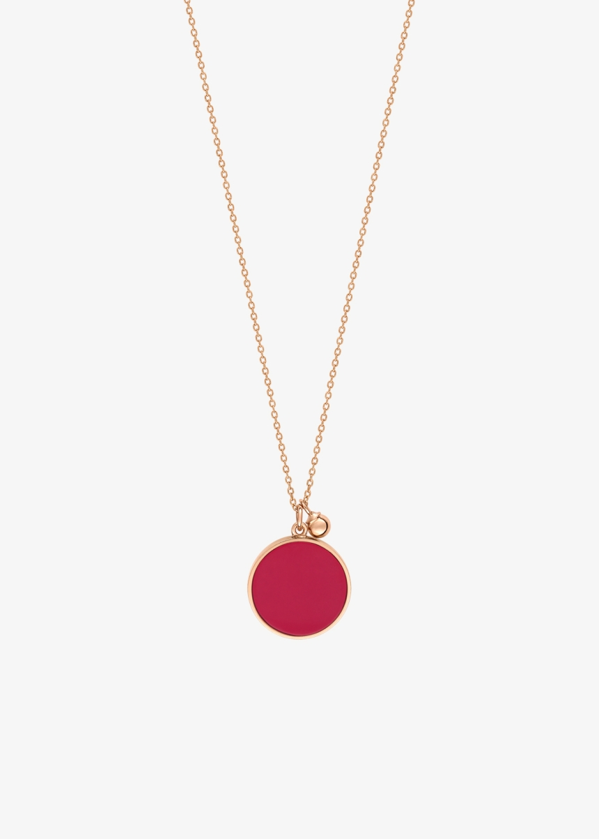 maria coral disc on chain