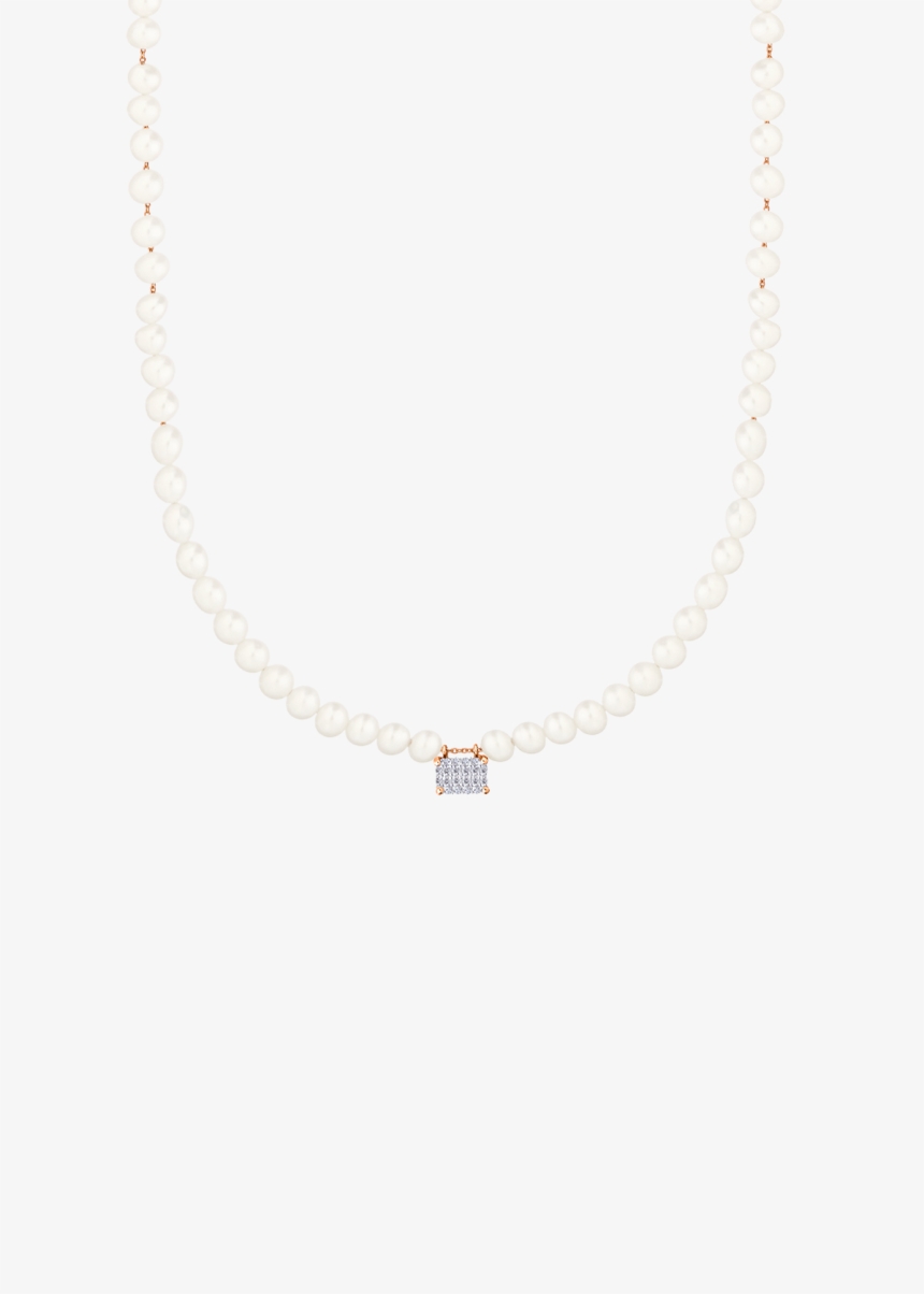 mini midnight pearl & diamond necklace