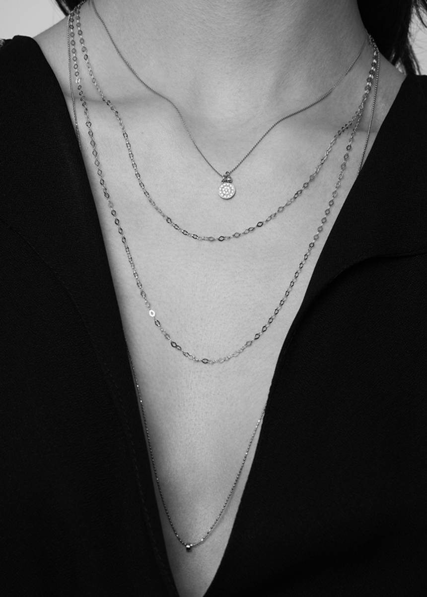 diamond mini ever disc on chain