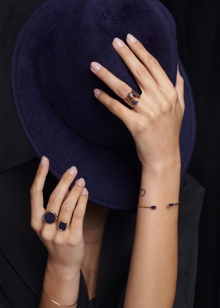 blue sandstone antique ring