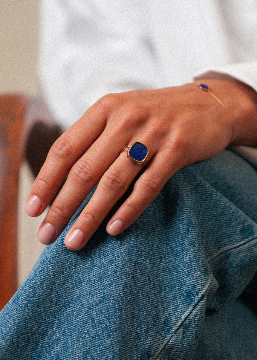 lapis antique ring