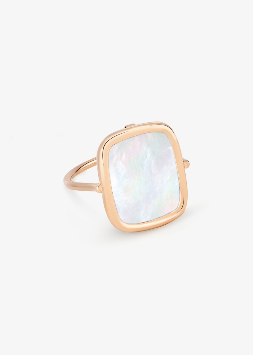 white MOP antique ring