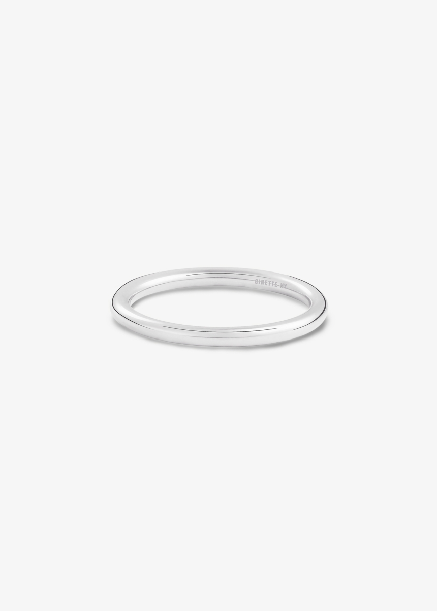 be mine white mini domed  band