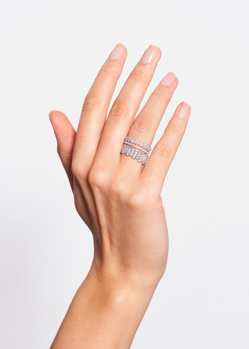 be mine white mini diamond band