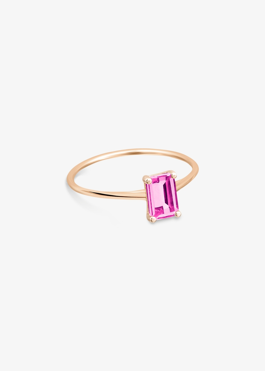 mini cocktail pink topaz ring