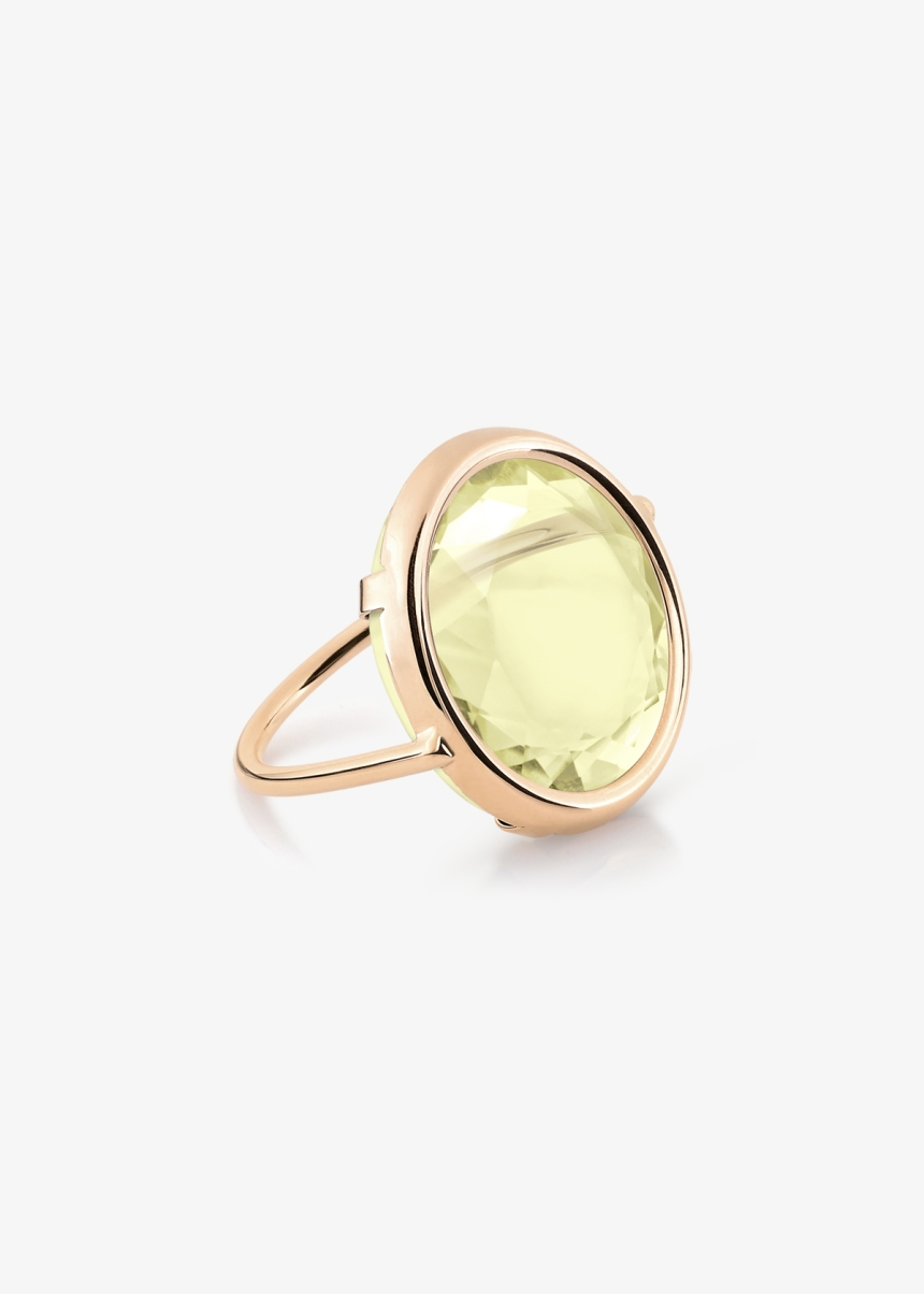 lemon quartz disc ring