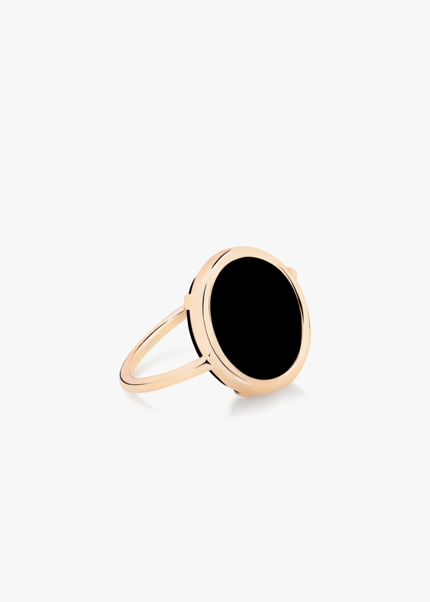 baby black onyx disc ring