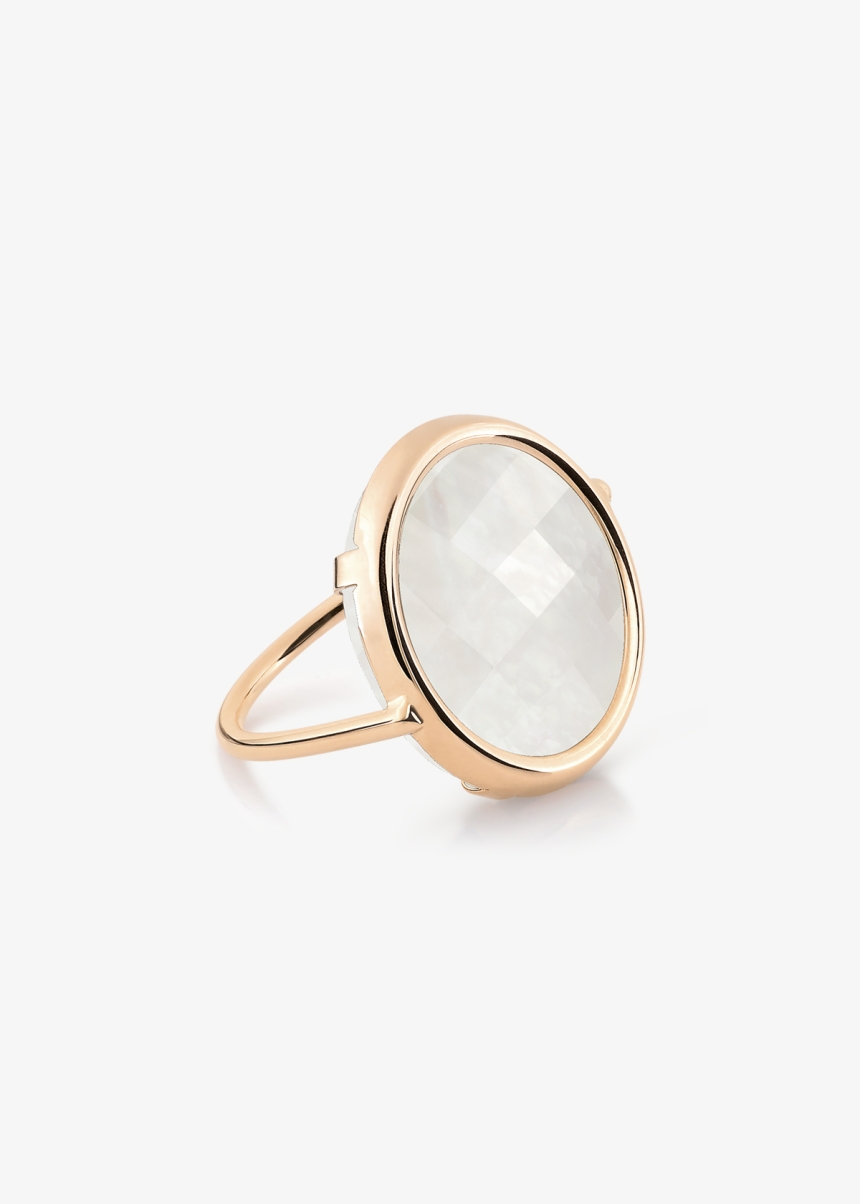 pixie white moonstone disc ring