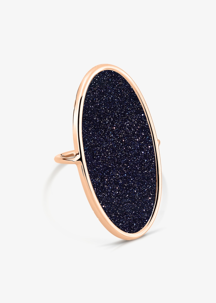 large ellipse blue sandstone ring