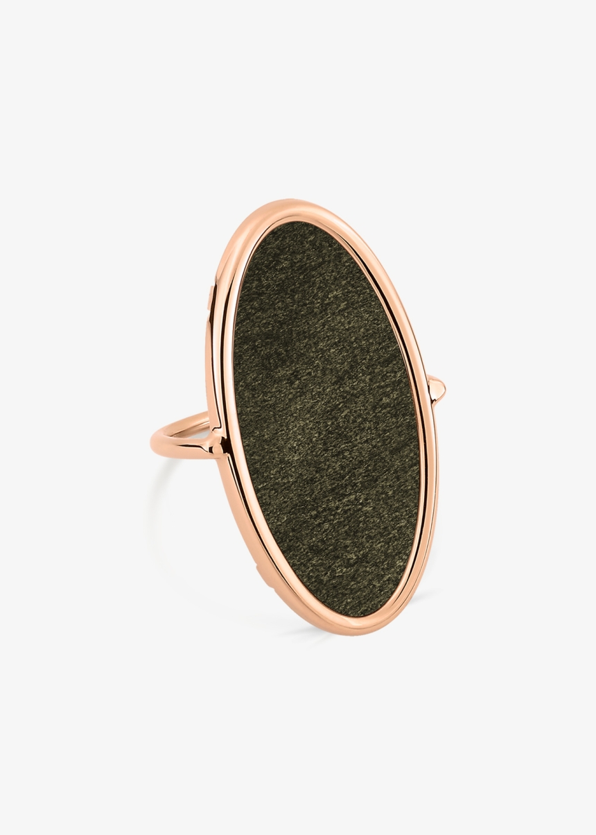 ellipse golden obsidian ring