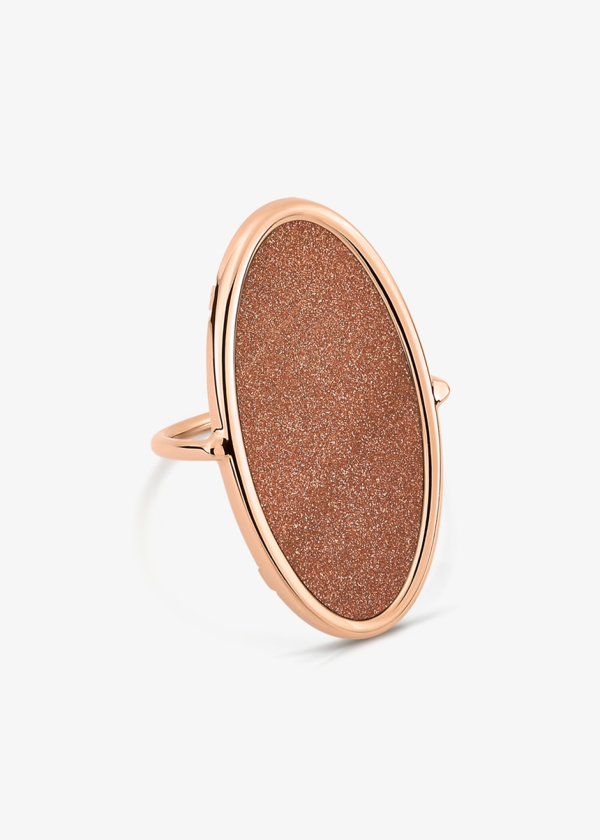 ellipse gold sandstone ring