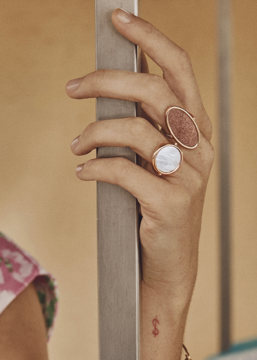 ellipse gold sandstone ring