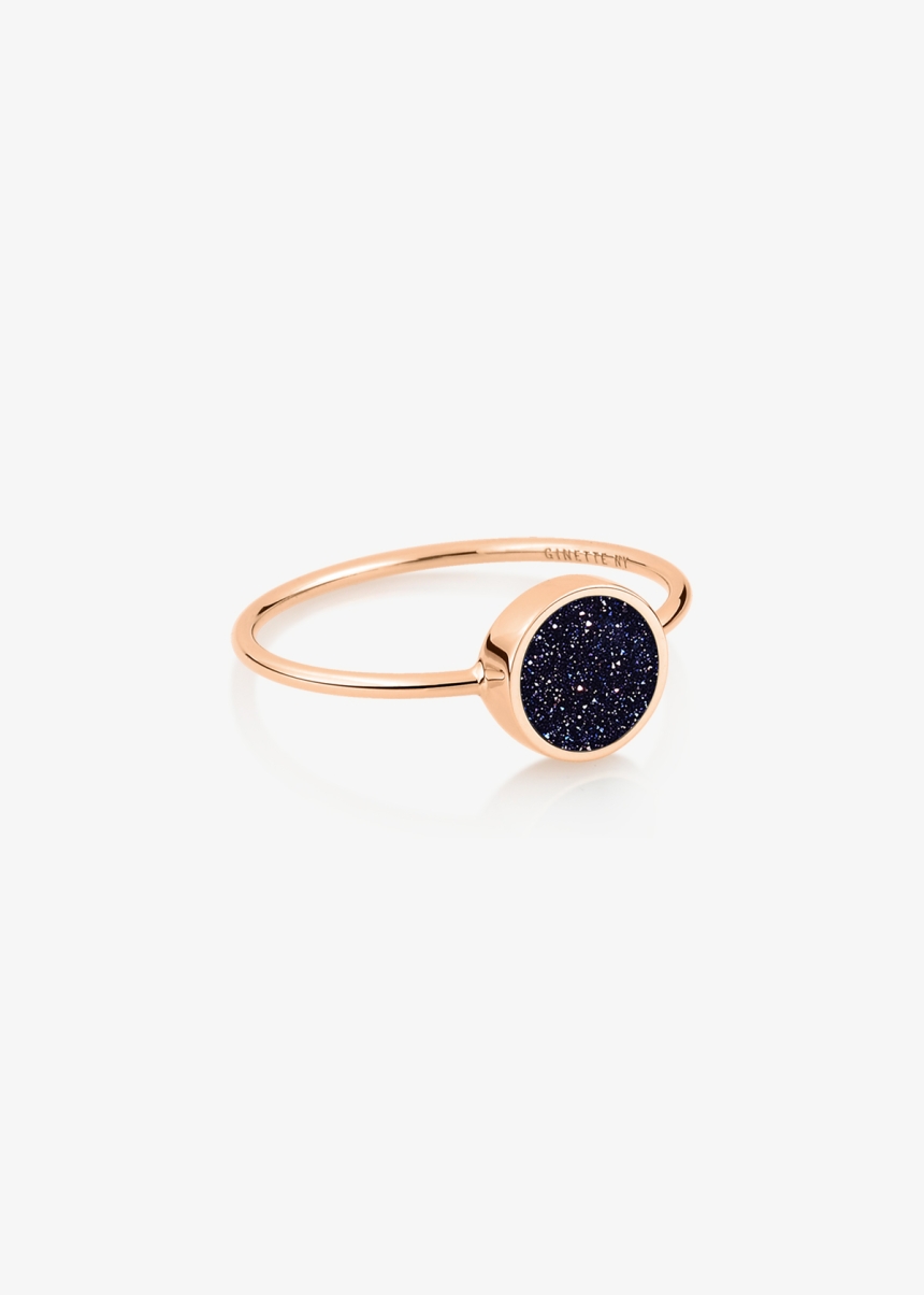 mini ever blue sandstone disc ring