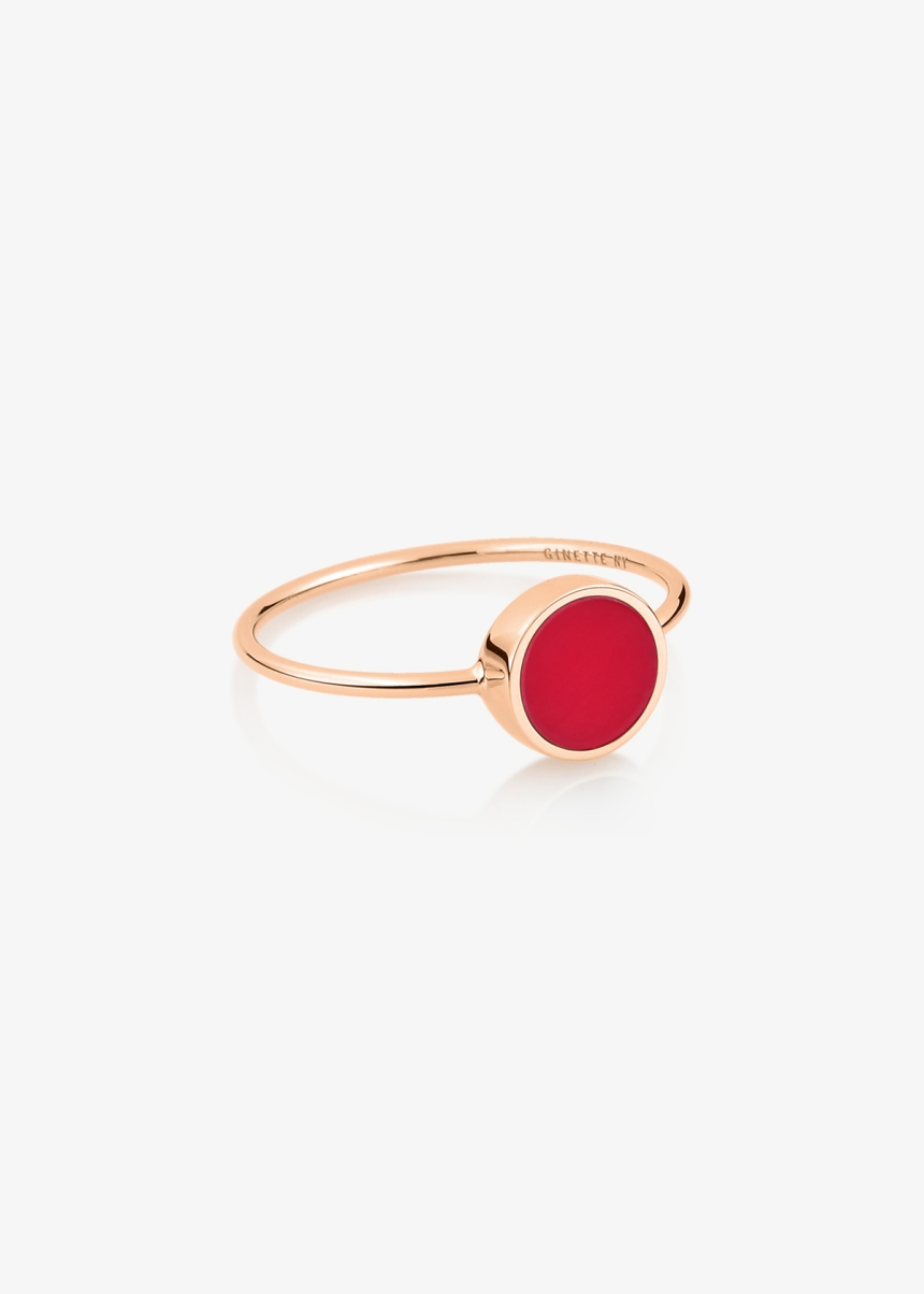 mini ever coral disc ring