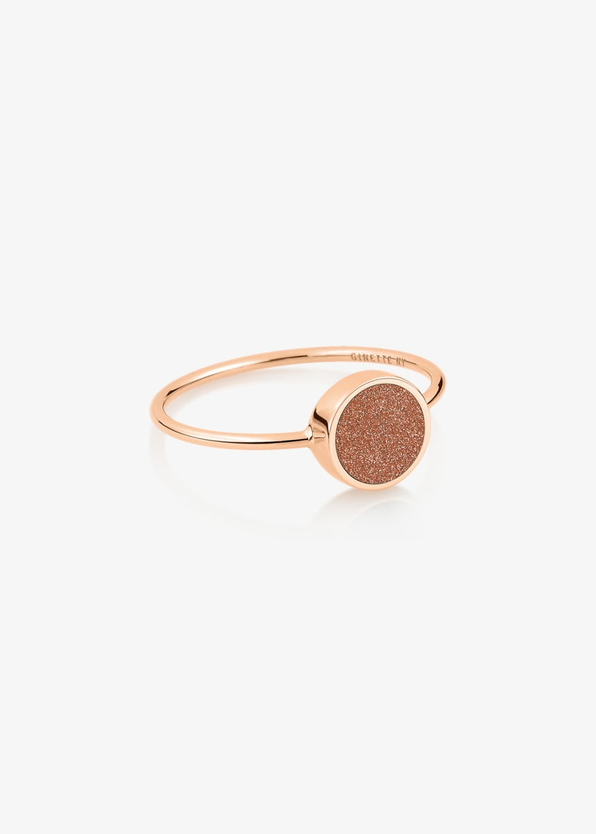mini ever gold sandstone disc ring