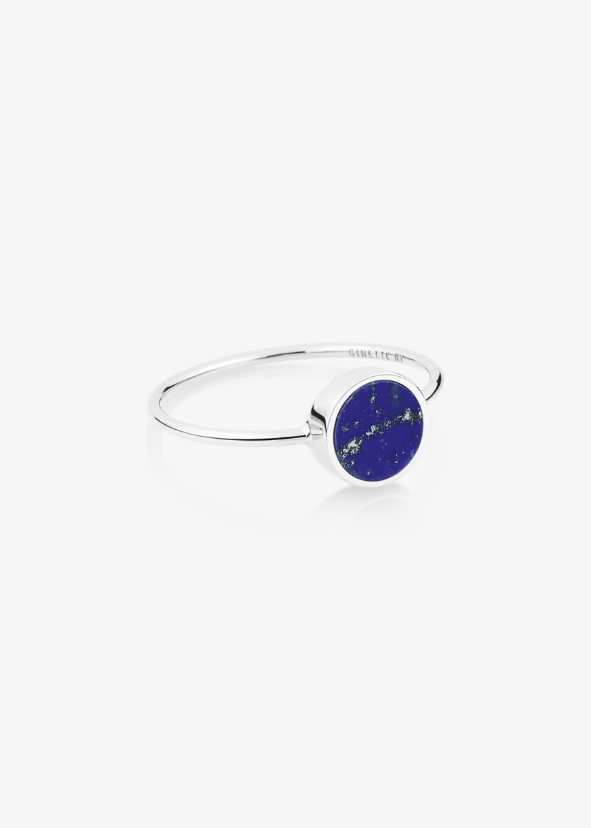 mini ever lapis white gold disc ring