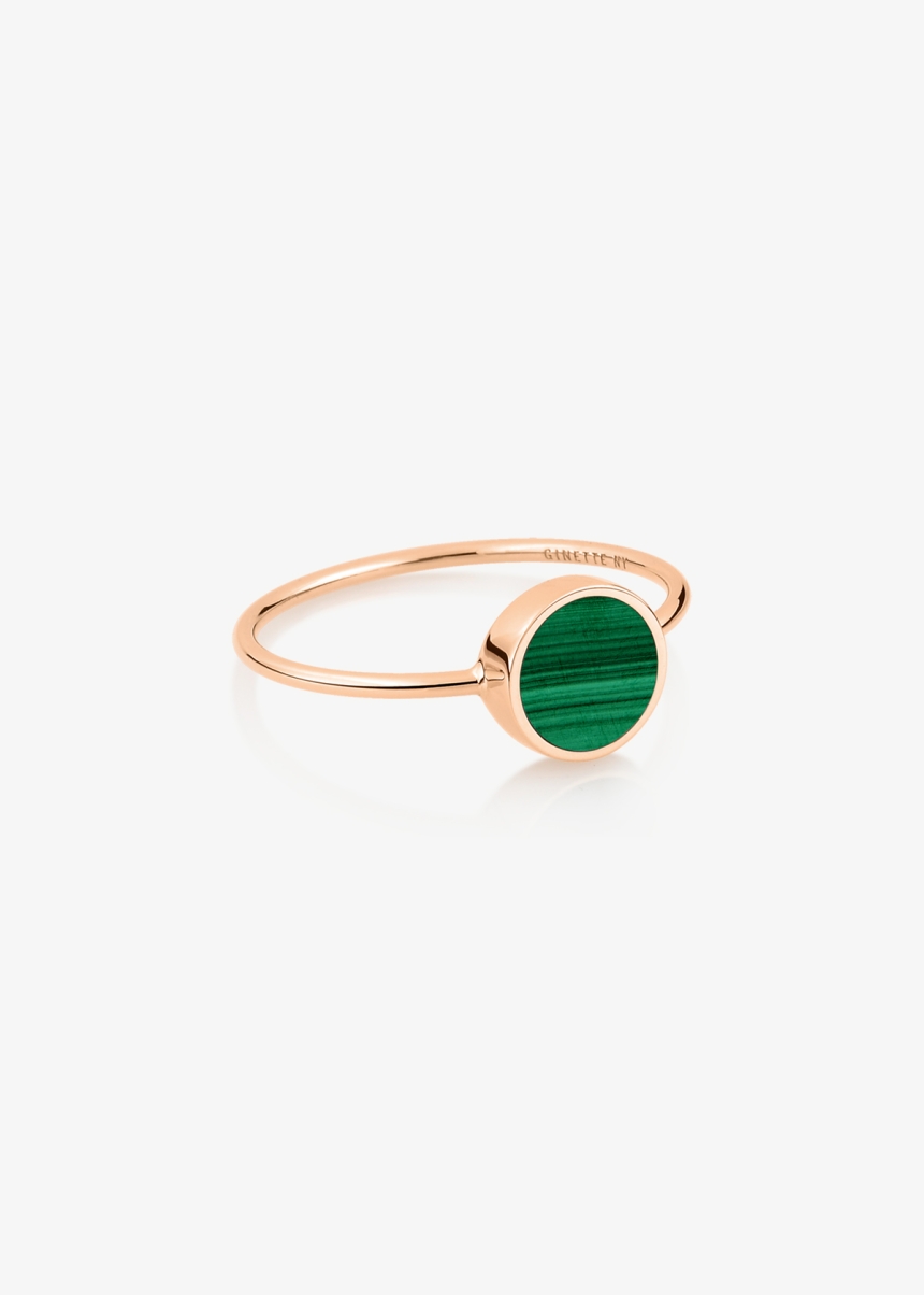 mini ever malachite disc ring