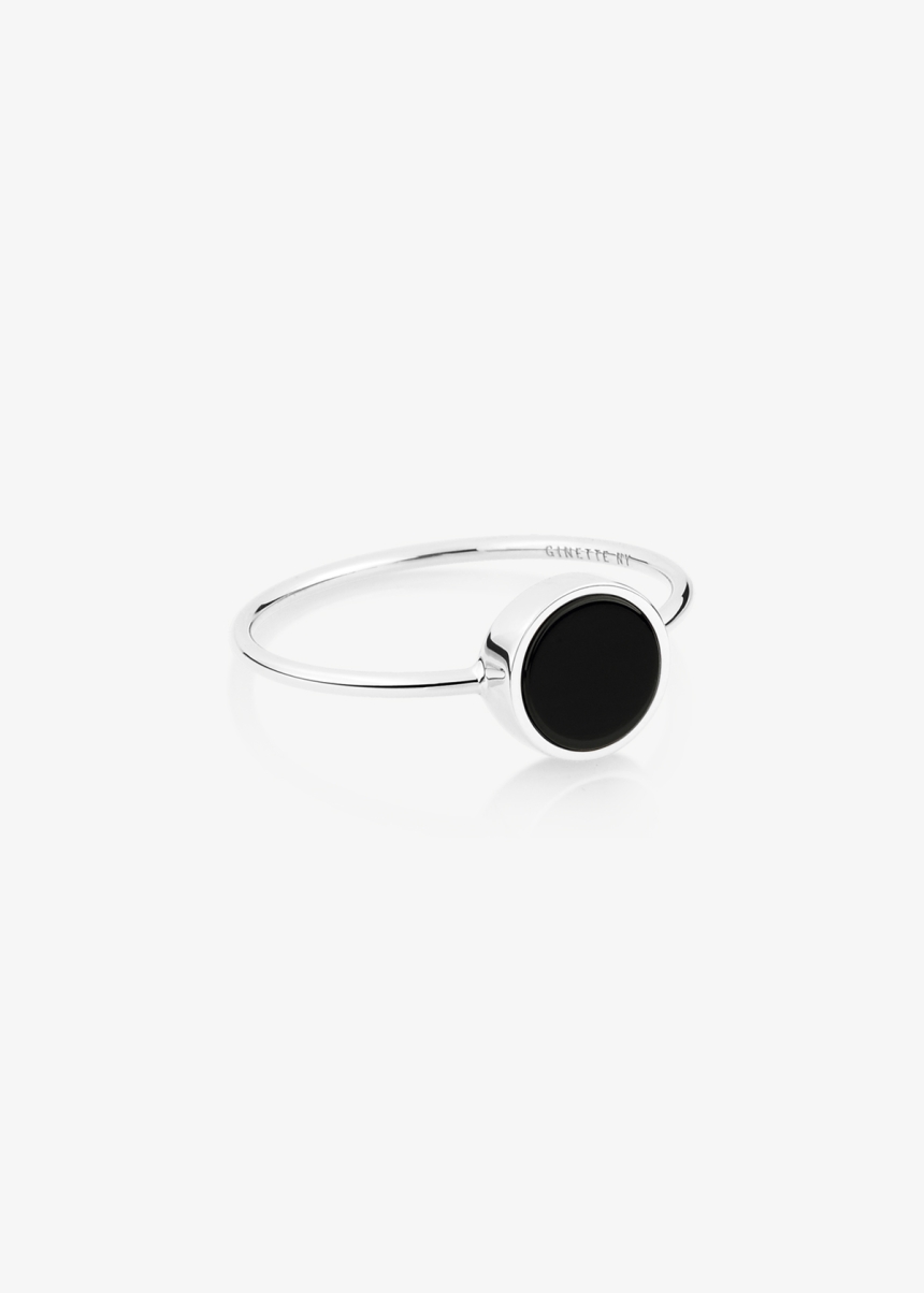 mini ever onyx white gold disc ring