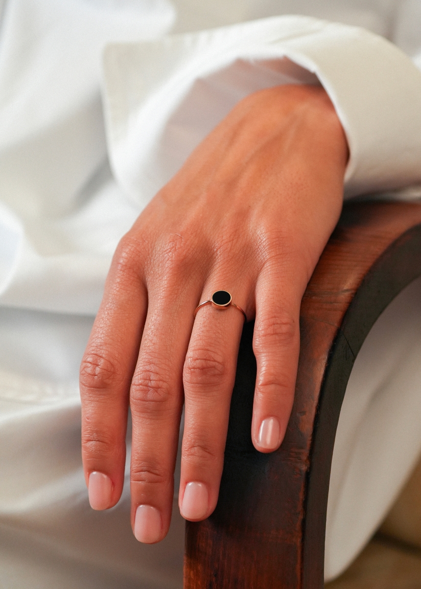 mini ever onyx disc ring