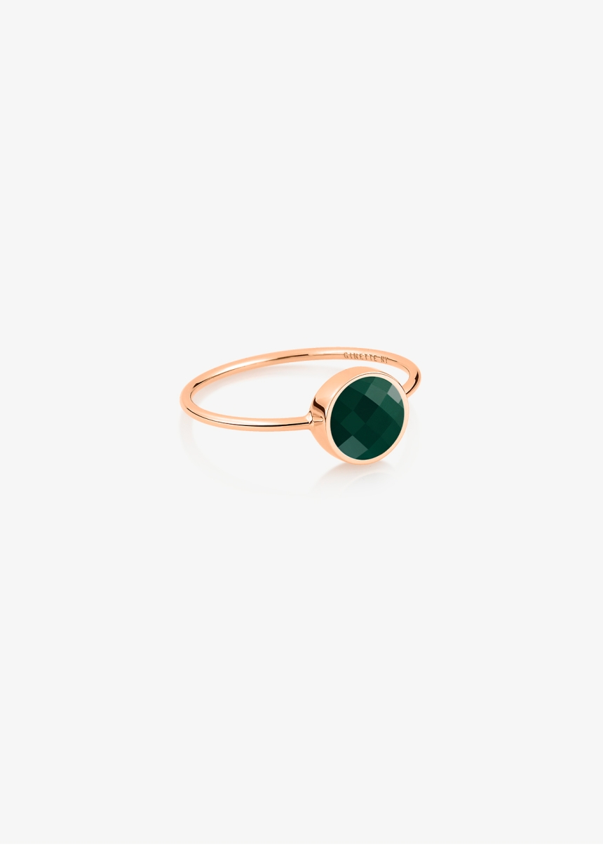 mini pixie ever green agate disc ring