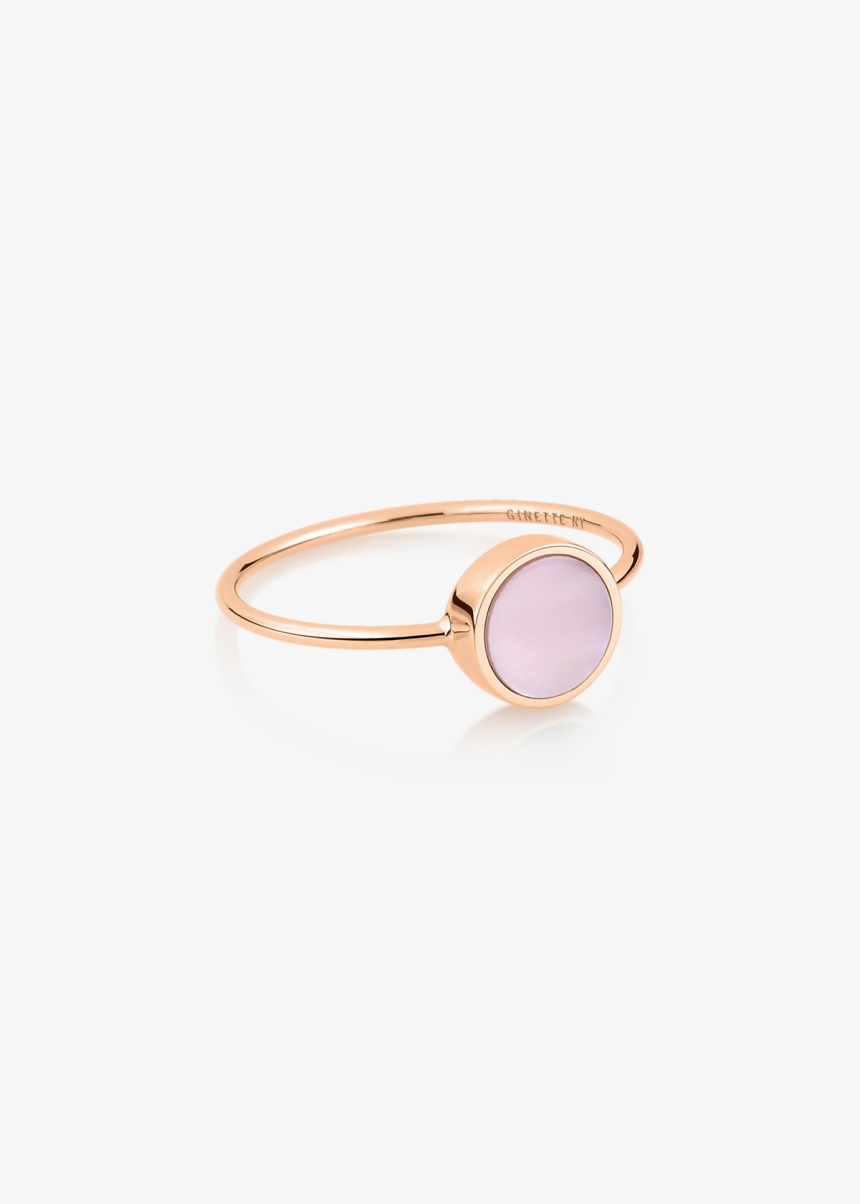 mini ever pink MOP disc ring