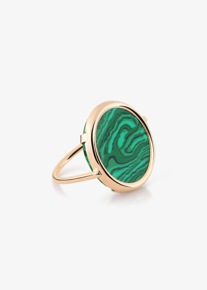 ever malachite disc ring