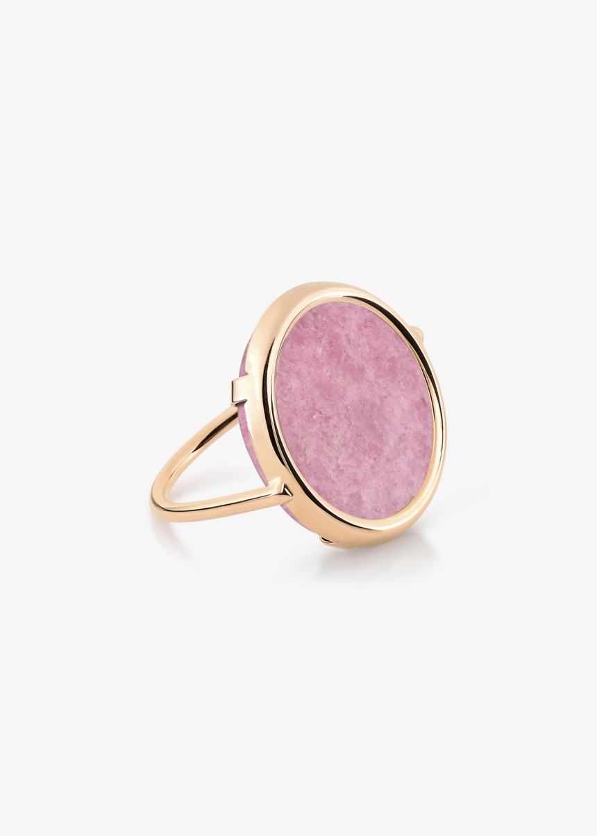 rhodonite disc ring