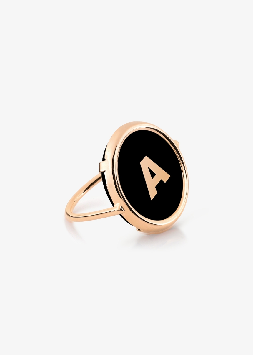 initial onyx disc ring