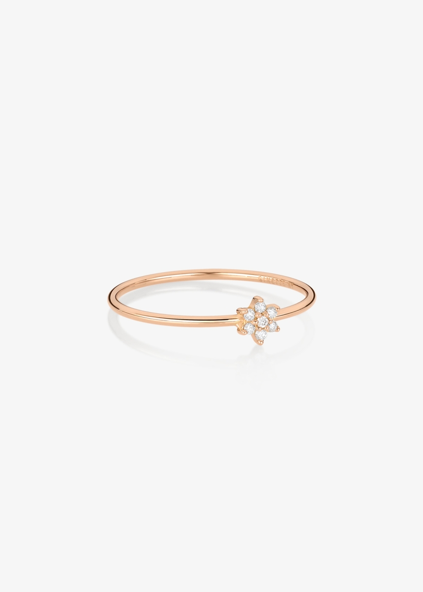mini diamond star ring